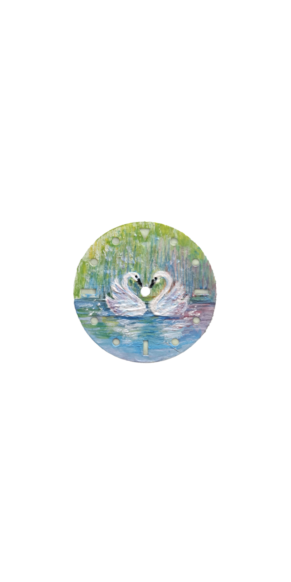 Swimming Swans Painted